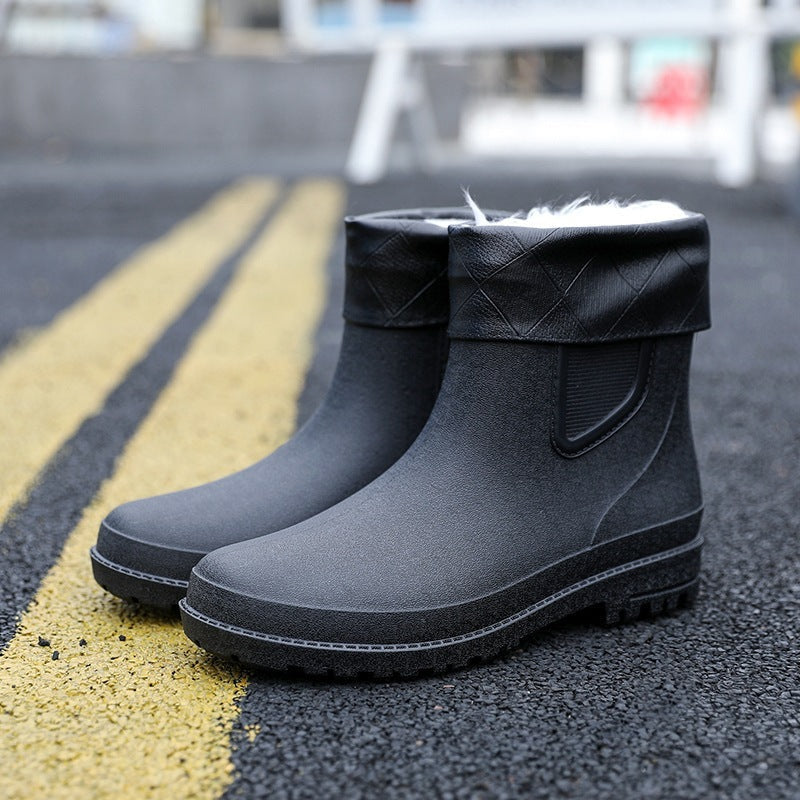 Halbhohe Wasserdichte Herren-Regenstiefel R&B
