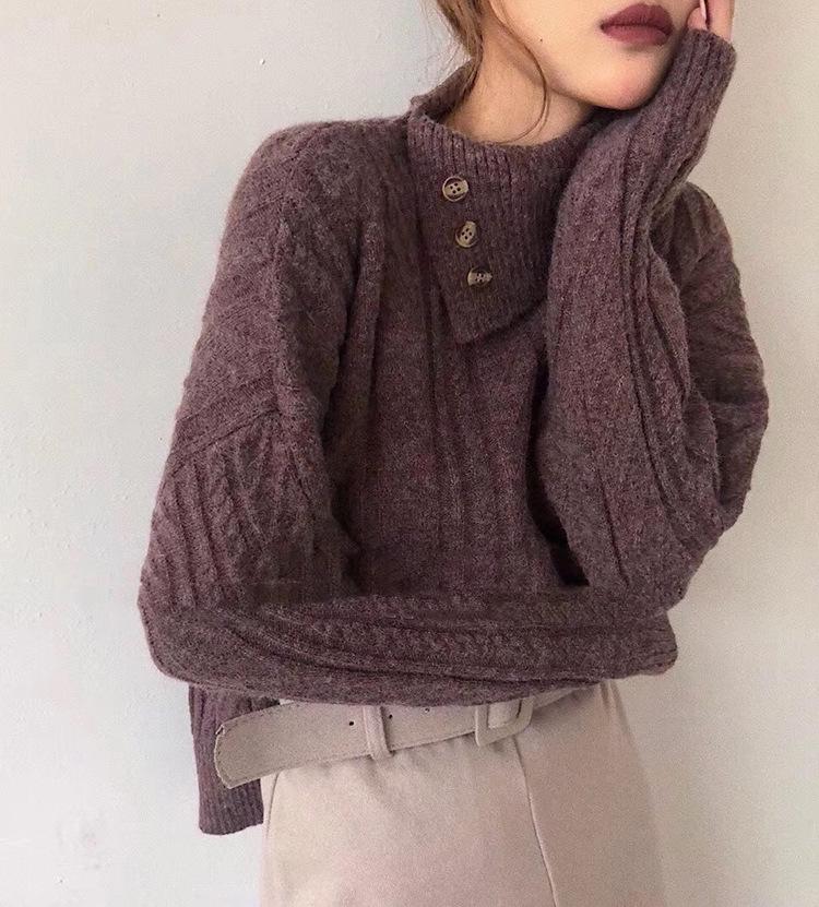 R&B | Strickpullover mit Asymmetrischem Kragen Weich und Elegant Zeitloses Design