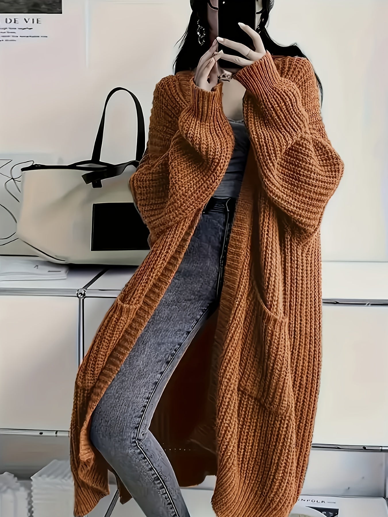 R&B | Strickjacke mit Gürtel für Damen
