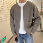 R&B | Herren Bomberjacke Aus Rippenstrick Baumwolle Modern und Bequem