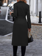 R&B | Langer Schwarzer Trenchcoat für Damen