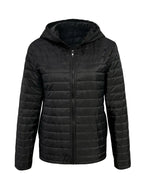 R&B | Hüftlange Kapuzen-Licht-Steppjacke