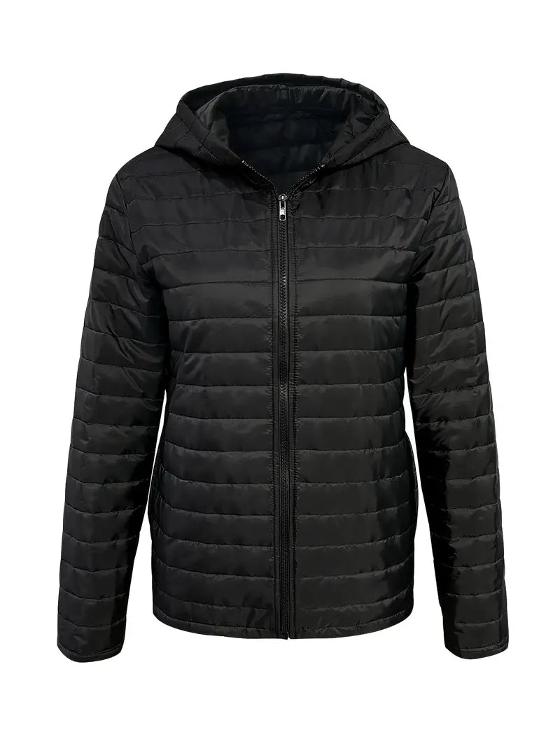 R&B | Hüftlange Kapuzen-Licht-Steppjacke