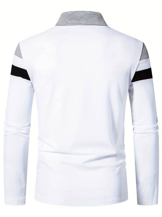 R&B – langärmliges poloshirt mit reißverschluss