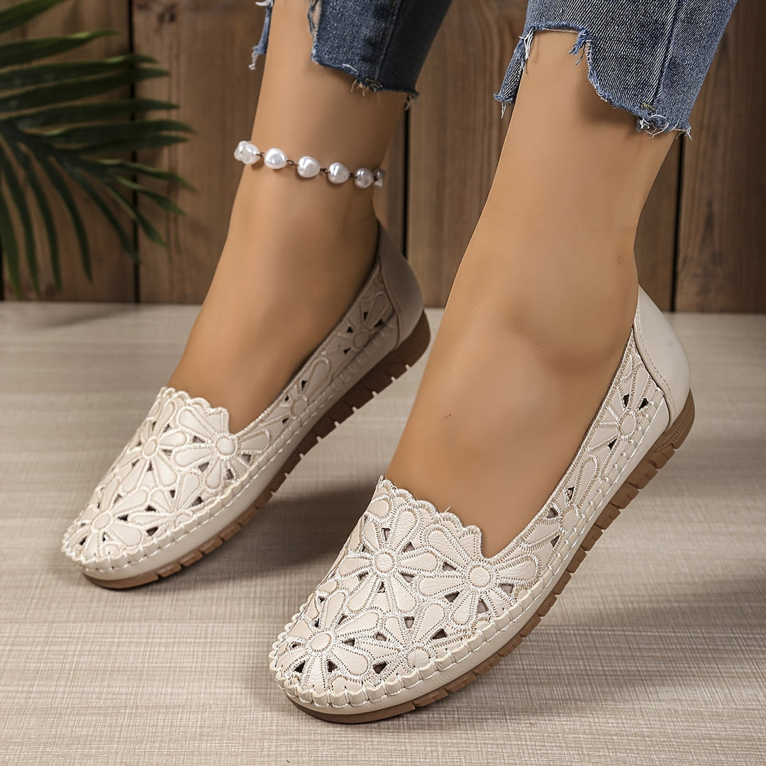 Blumige perforierte Loafer R&B R&B