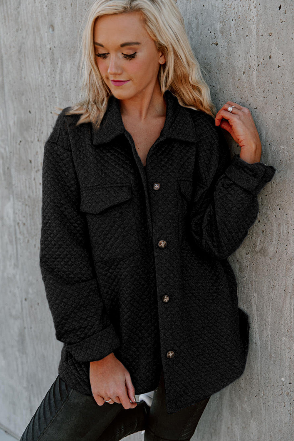 R&B | Leichtgewicht Gesteppte Hemdjacke Polyester Komfort und Stil
