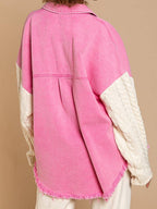 R&B | Kabelstrick Raw Hem Denim Jacke