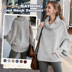 R&B | Gemütlicher Batwing-Pullover mit Wasserfallausschnitt und Taschen