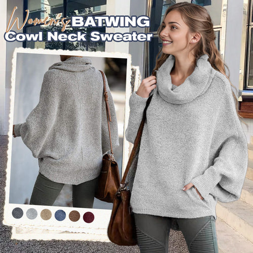 R&B | Gemütlicher Batwing-Pullover mit Wasserfallausschnitt und Taschen