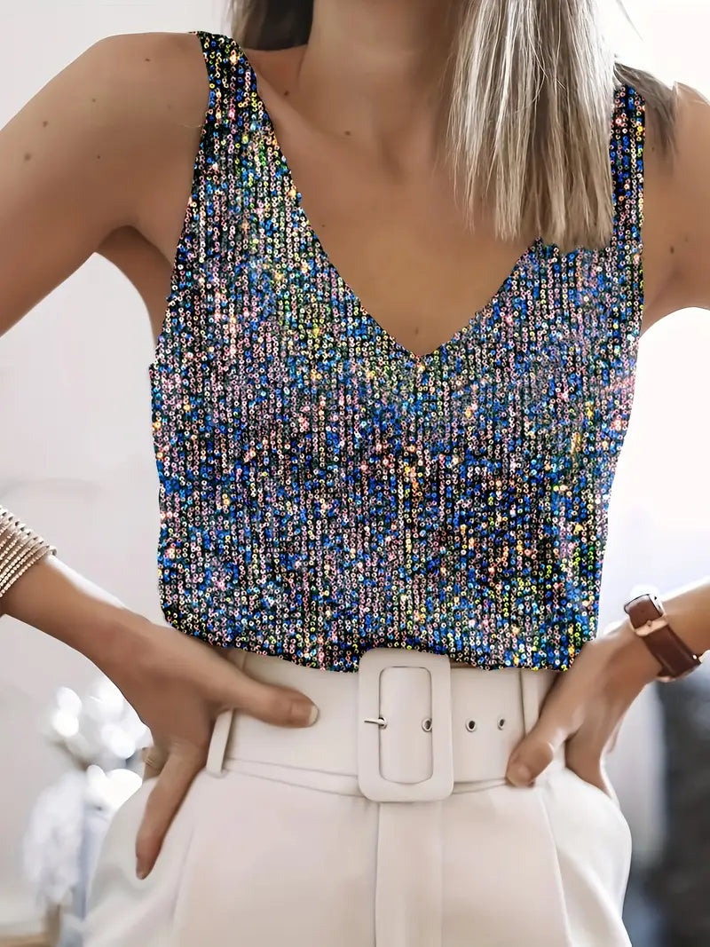 R&B | Ärmelloses Top mit Pailletten