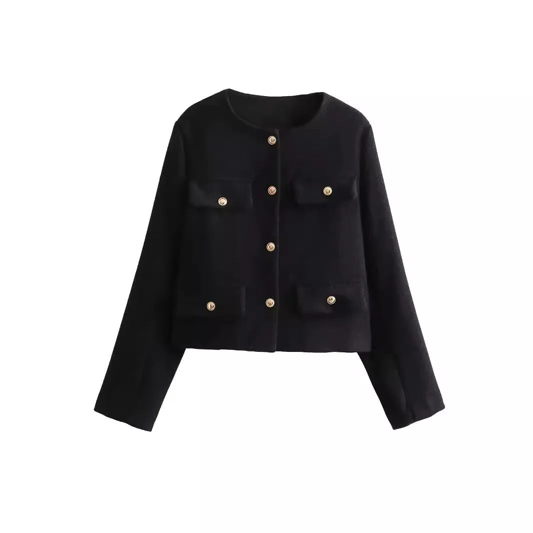 R&B | Elegant und schicke Damen Blazerjacke mit Struktur und Knöpfen