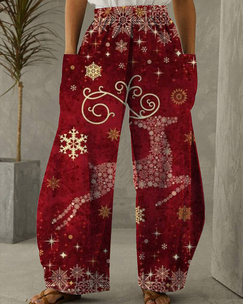 R&B | Weihnachtsdruck Freizeit Hose
