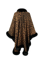 R&B | Leopardenmuster Offenes Poncho