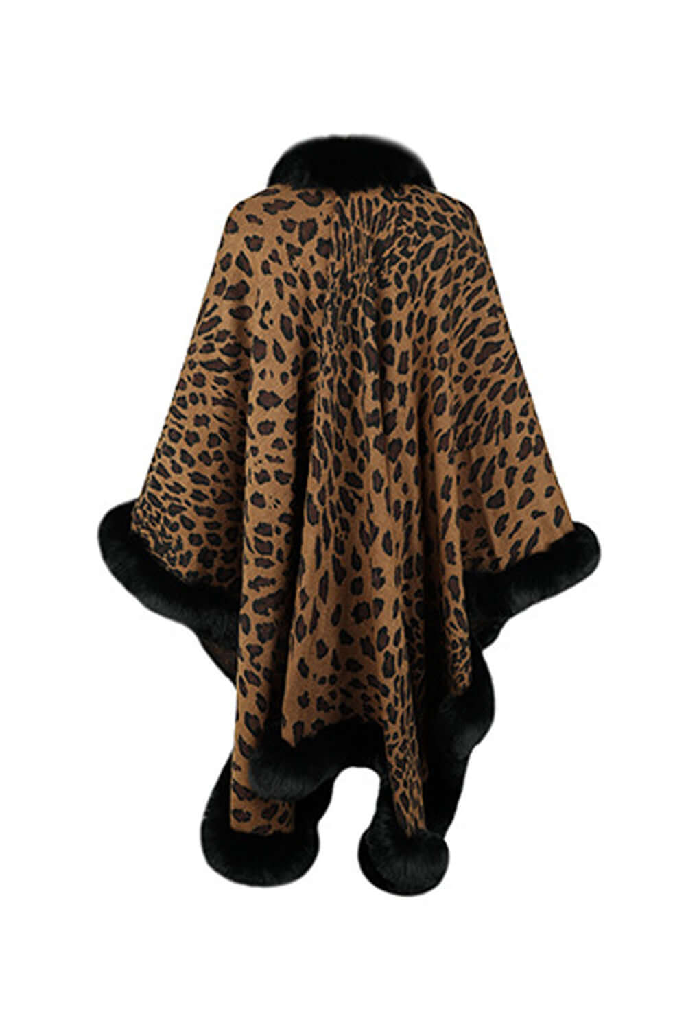 R&B | Leopardenmuster Offenes Poncho