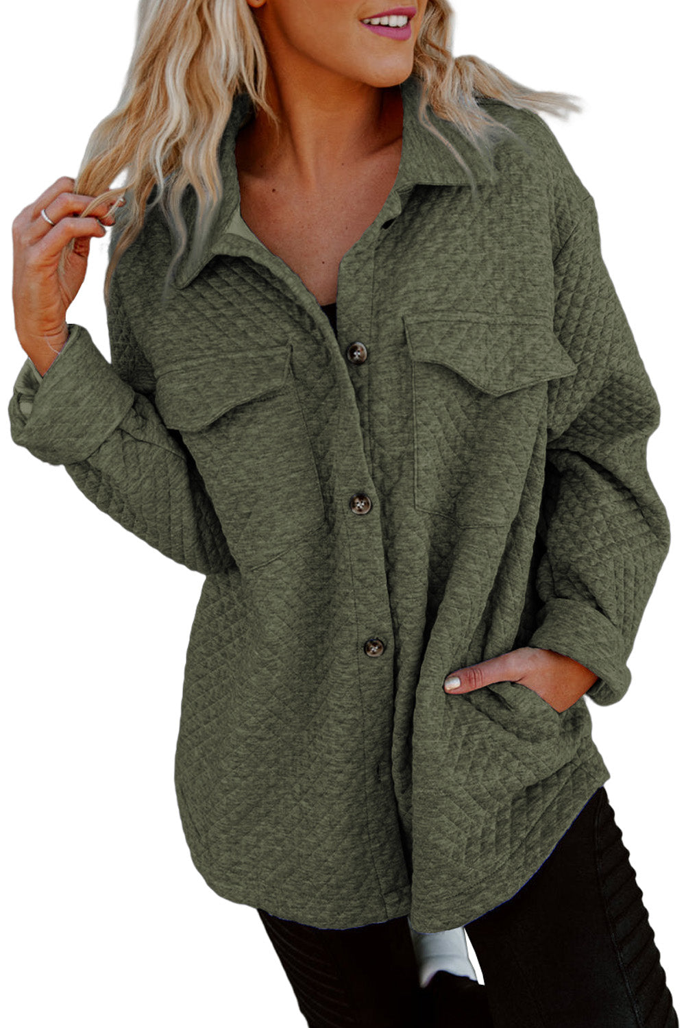 R&B | Leichtgewicht Gesteppte Hemdjacke Polyester Komfort und Stil