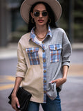 R&B | Karo Kontrast Drop Shoulder Shacket