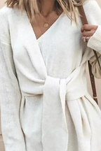 R&B | Lässige, solide Patchwork-Strickjacke