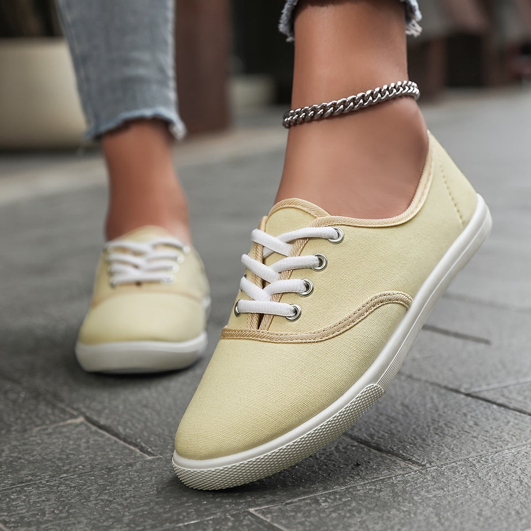 R&B | Bequeme Niedrige Canvas Schnürschuhe