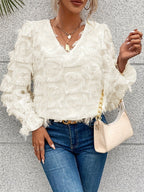 R&B | Elegantes Top mit Fransen-details Polyester Stilvoll und Bequem