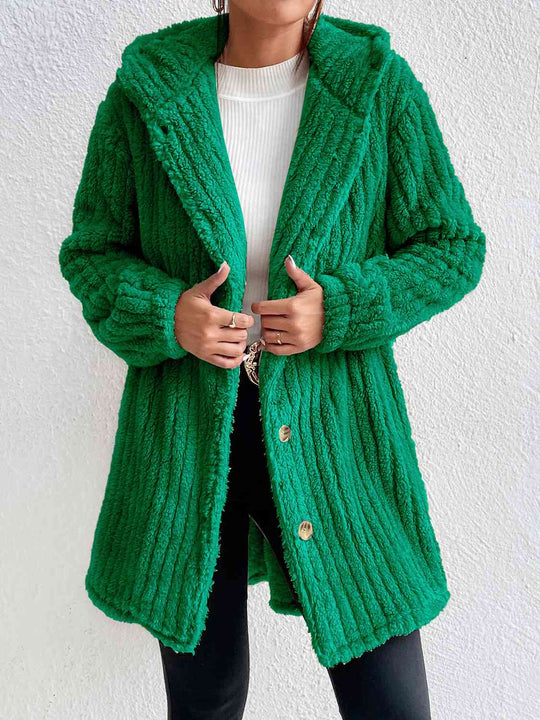 R&B | Button Down Kapuzenmantel