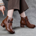 Handgemachte Lederstiefeletten mit warmem Innenfutter R&B R&B