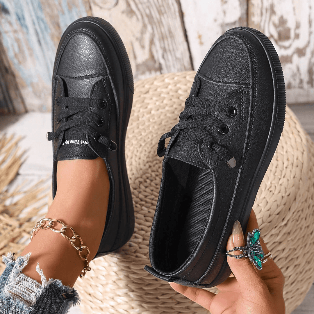 Damen Schnürung Orthopädische Flache Schuhe R&B