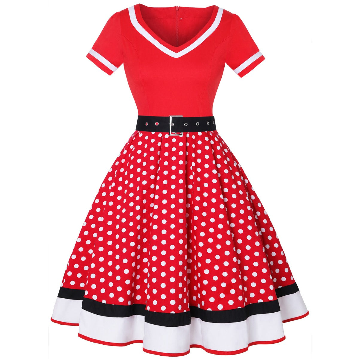 R&B | Vintage Hepburn Polka Dot Kleid