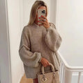 R&B | Strickpullover mit Rollkragen und stylischen Puffärmeln
