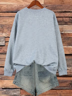 R&B | Sweatshirt mit Künstlerischem Gesicht Baumwolle Trendy und Bequem