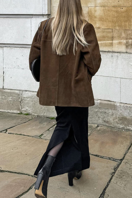 R&B | Vintage Reverslose Wildlederjacke