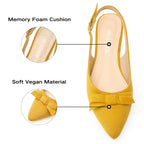 R&B | Flache Slingback Sandalen mit Schleife