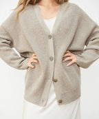 R&B | Strickjacke aus Kaschmir mit V-Ausschnitt