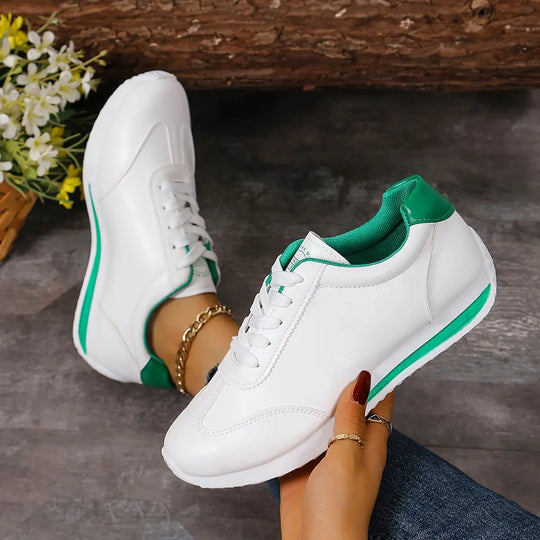 Einfarbige Freizeit-Sportschuhe für Damen mit dicken Sohlen R&B R&B