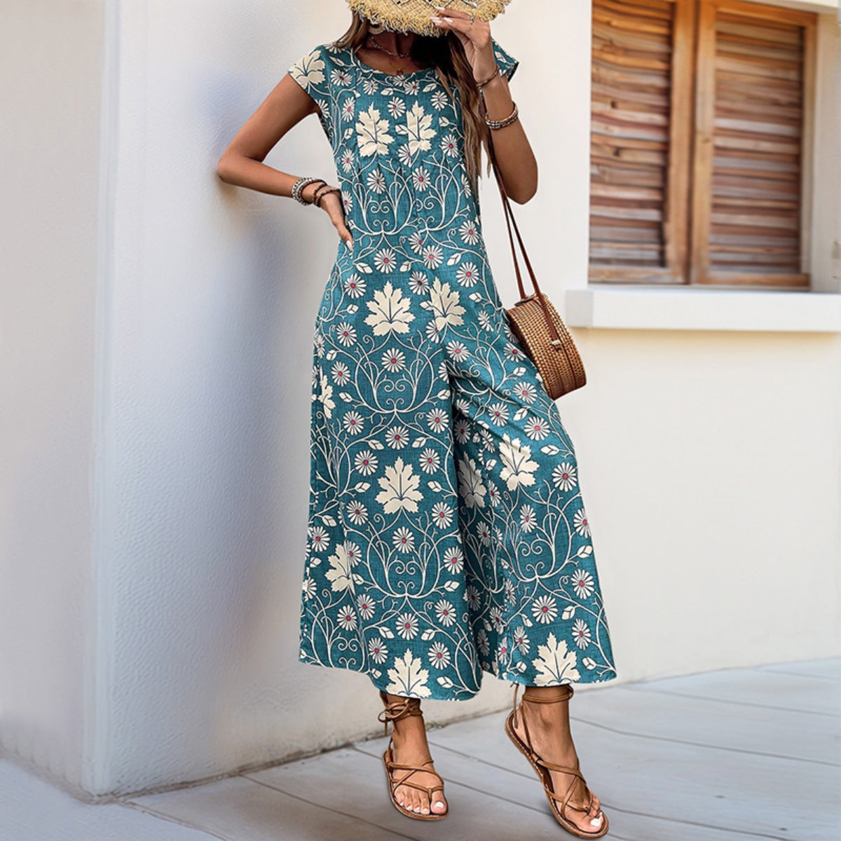 R&B | Lockerer Jumpsuit mit Blumendruck