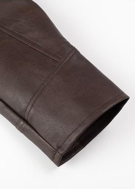 R&B | Leder Wickeljacke mit Gürtel