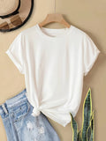 R&B | Schlichtes, einfaches Rundhals-T-Shirt
