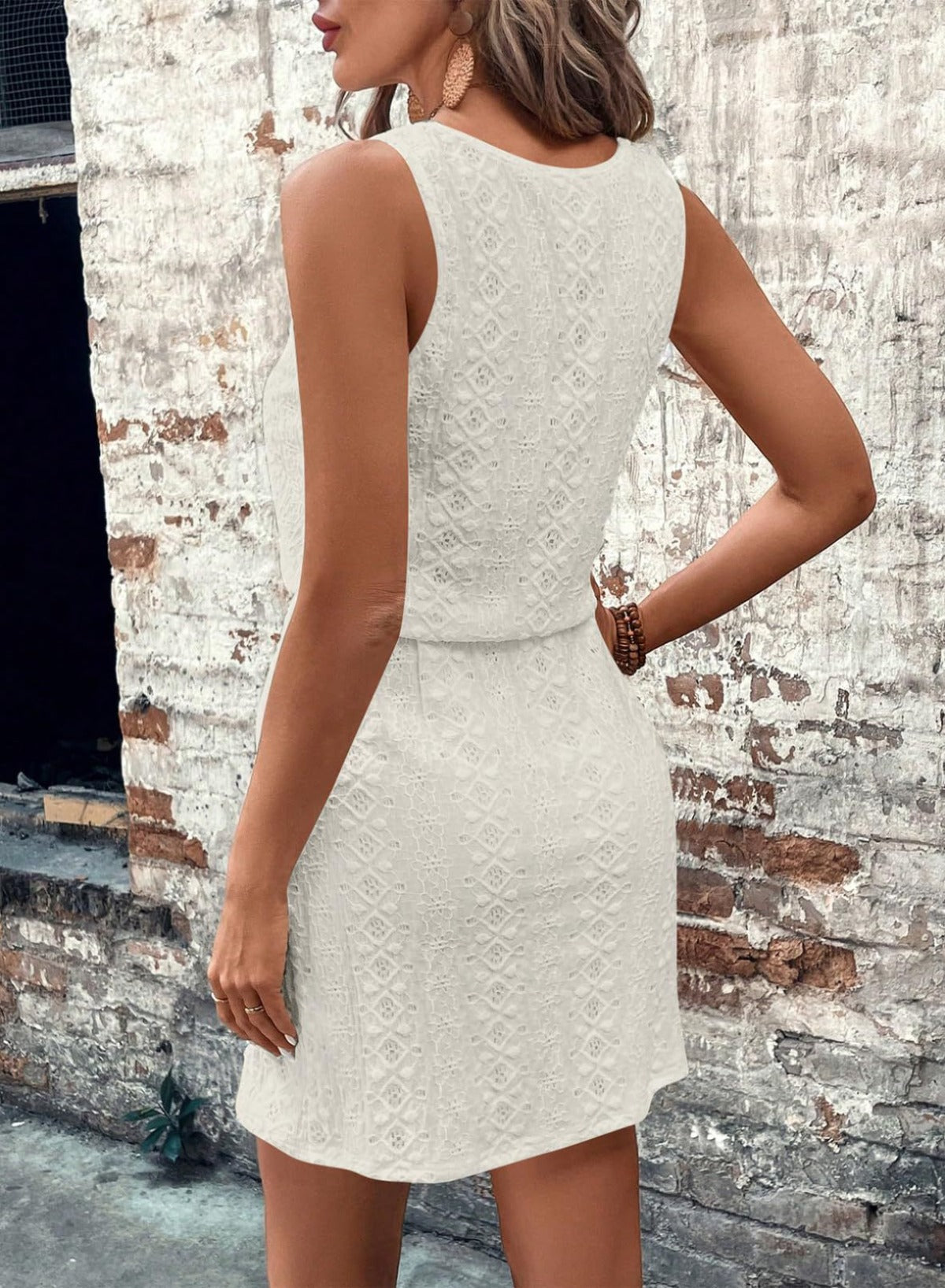 R&B | Ärmelloses Kleid mit hohlem Kordelzug für Damen