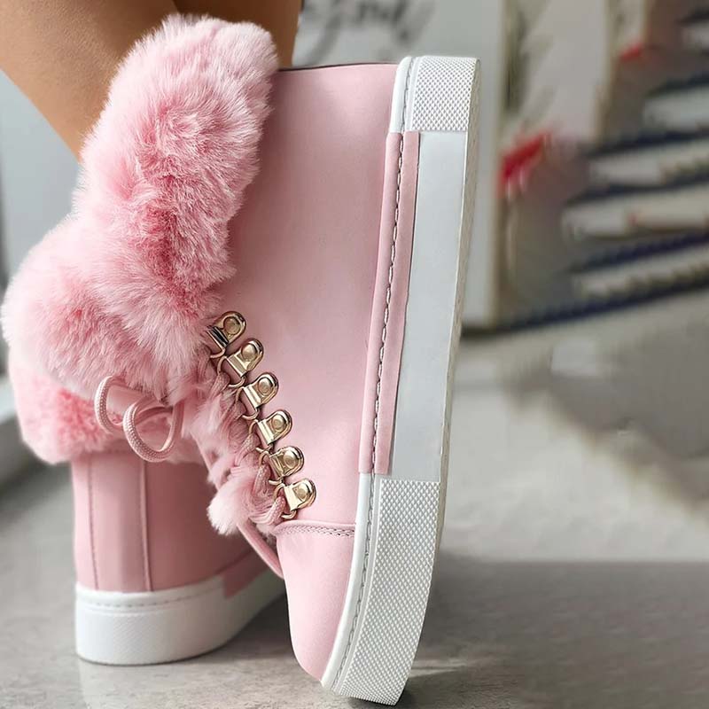 Warme Plüsch Plattform Stiefeletten R&B