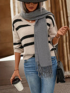 R&B | gestreifter Strickpullover für Damen