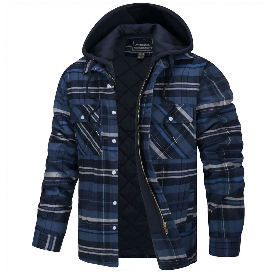 R&B | Herren Karierte Langarm Freizeitjacke