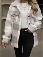 R&B | Karierte Jacke mit Weicher Struktur