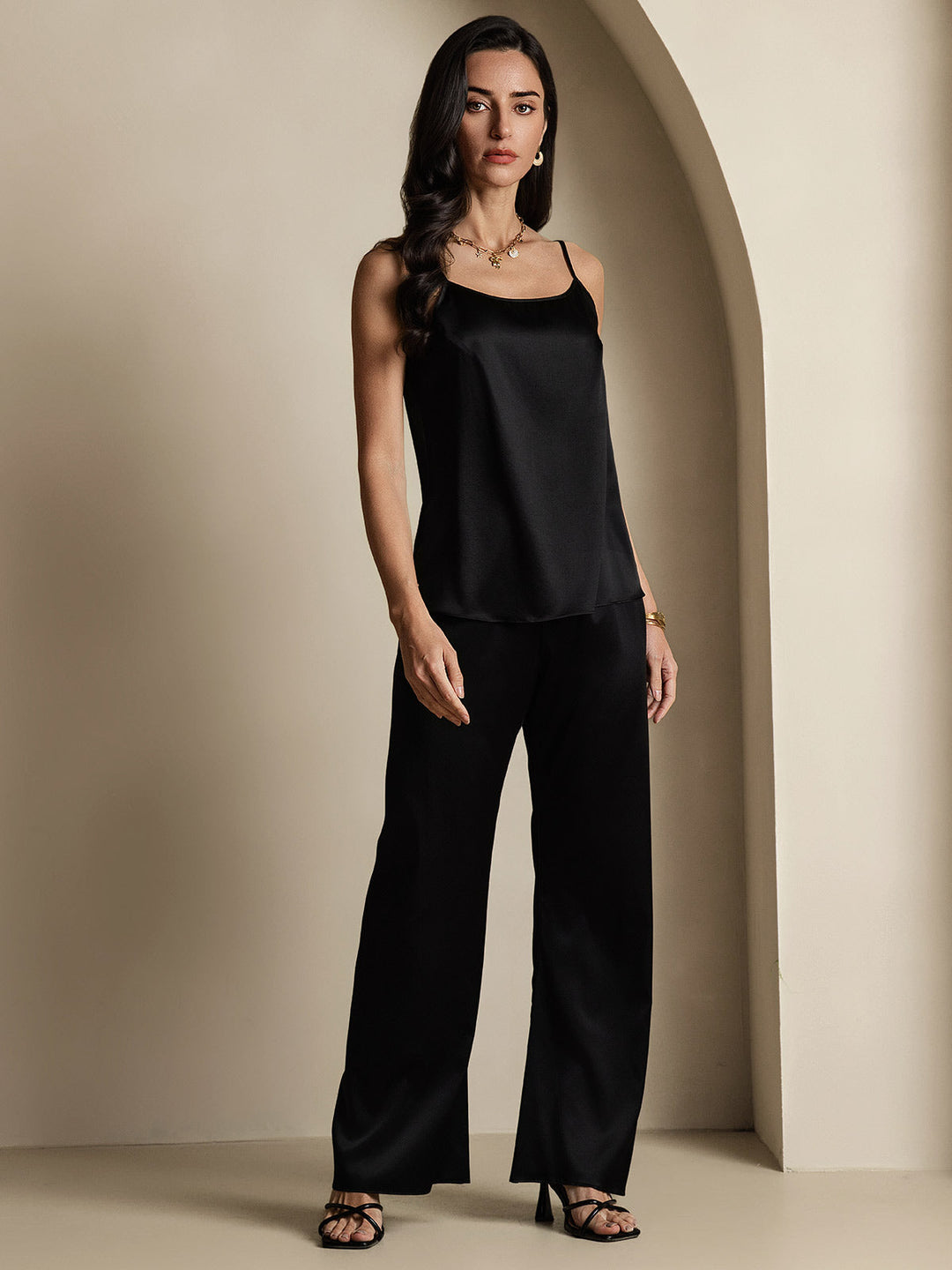 R&B | Seide Entspannt Spaghettiträger Camisole Top