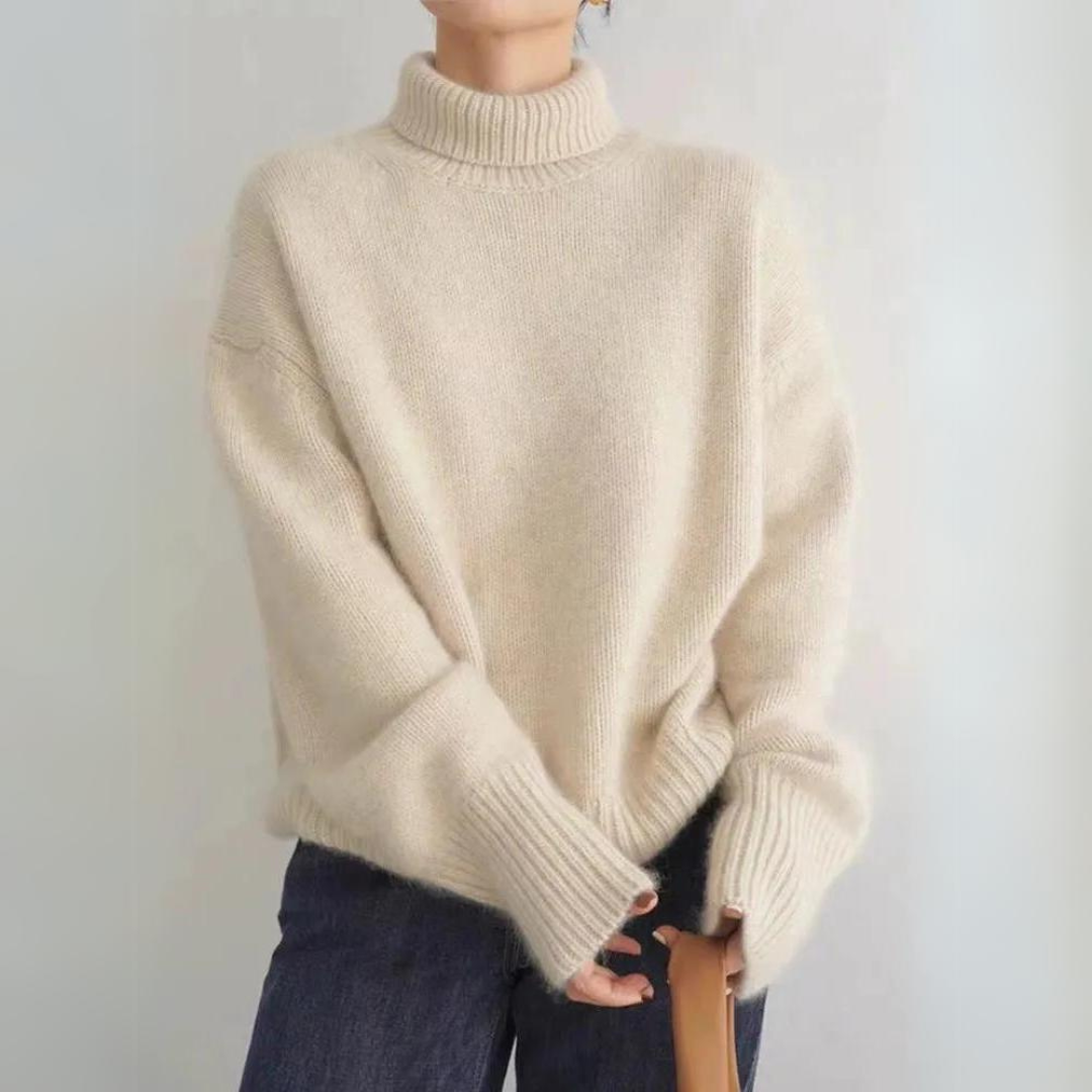 R&B | weicher Strickpullover mit Rollkragen für herbstliche Schichten