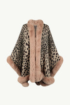 R&B | Leopardenmuster Offenes Poncho
