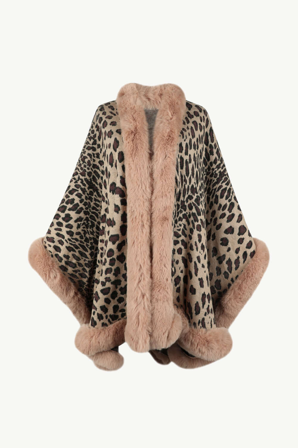 R&B | Leopardenmuster Offenes Poncho