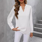 R&B | Elegantes Chiffon Top mit V-Ausschnitt
