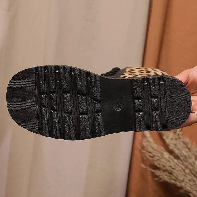 R&B | Damen Leoparden Martin Stiefel