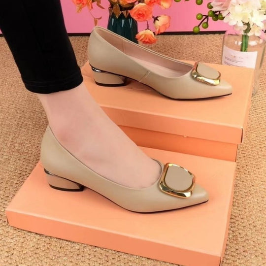 Damen-Halbschuhe mit flacher spitzer Zehe R&B R&B
