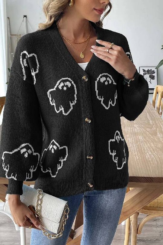R&B | Lockere lässige Cartoon Jacquard-Jacke