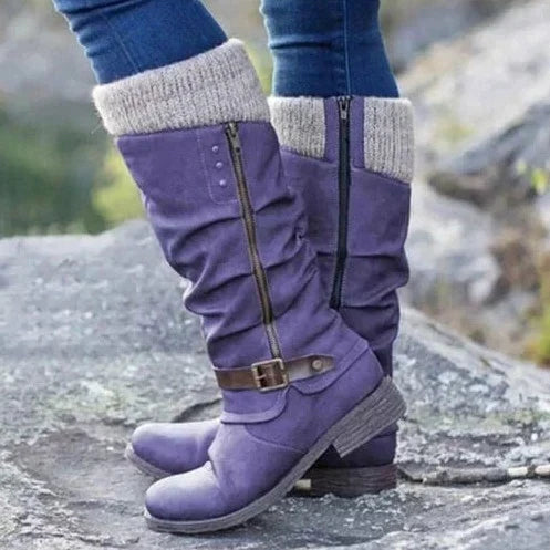 R&B | Schnallen-Stiefel Bis Zum Knie